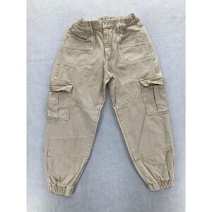 Free People Platoon Cargo Jogger Pants Womens Medium Beige Khaki Relaxed Taper
